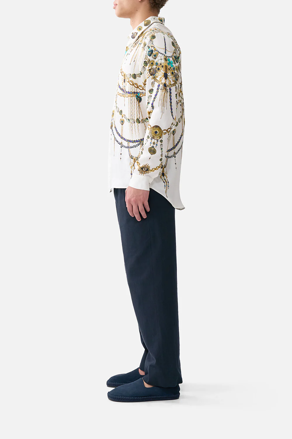 LONG SLEEVE HIDDEN PLACKET SHIRT CHAIN GANG - Image 4