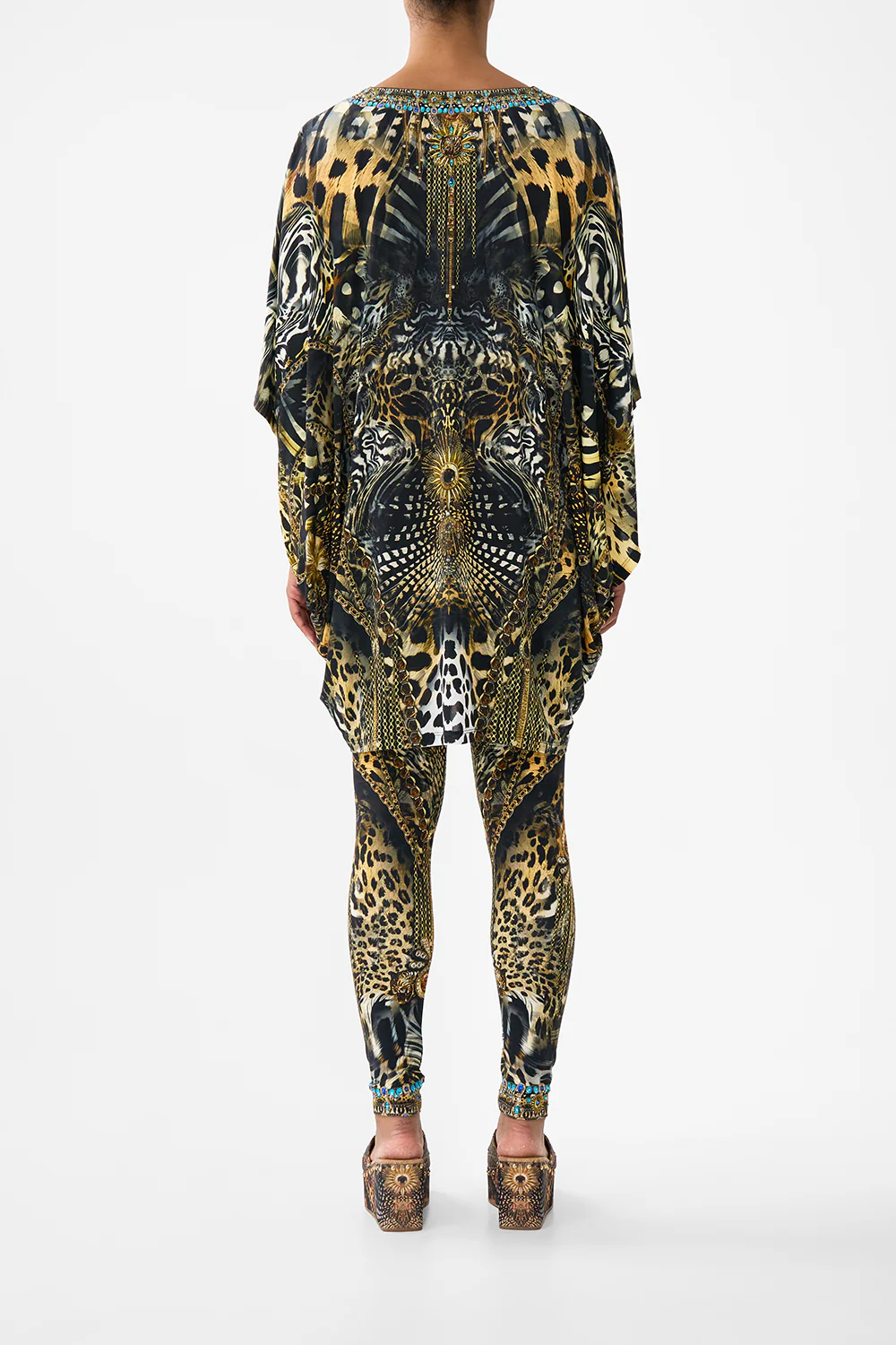 BAT SLEEVE DRESS FELINE FOLKLORE - Image 2