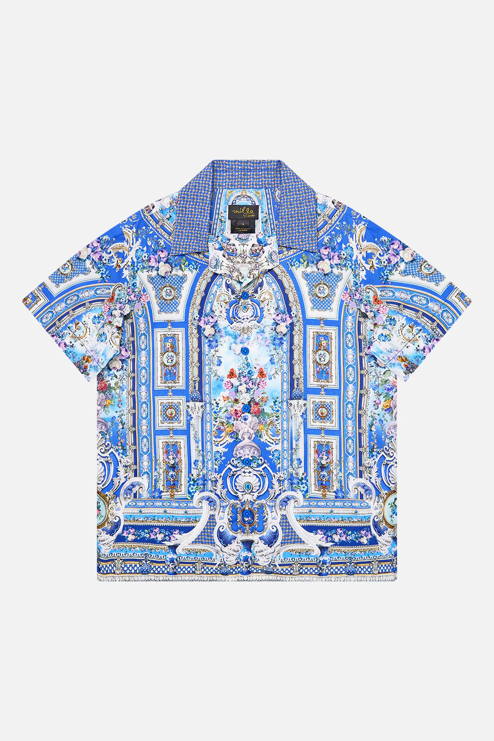 BOYS SHORT SLEEVE CAMP COLLARED SHIRT OTTOMAN OPULENCE