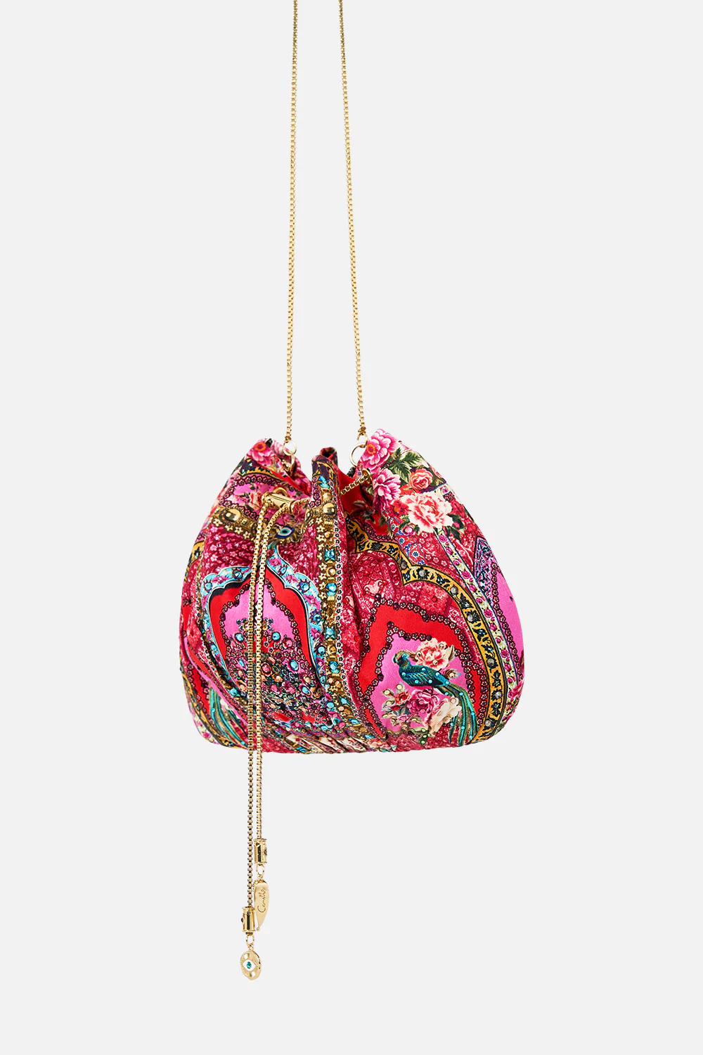 DRAWSTRING POUCH BAG WITH CHAIN STRAP HEIRLOOM EMPIRE - Image 3