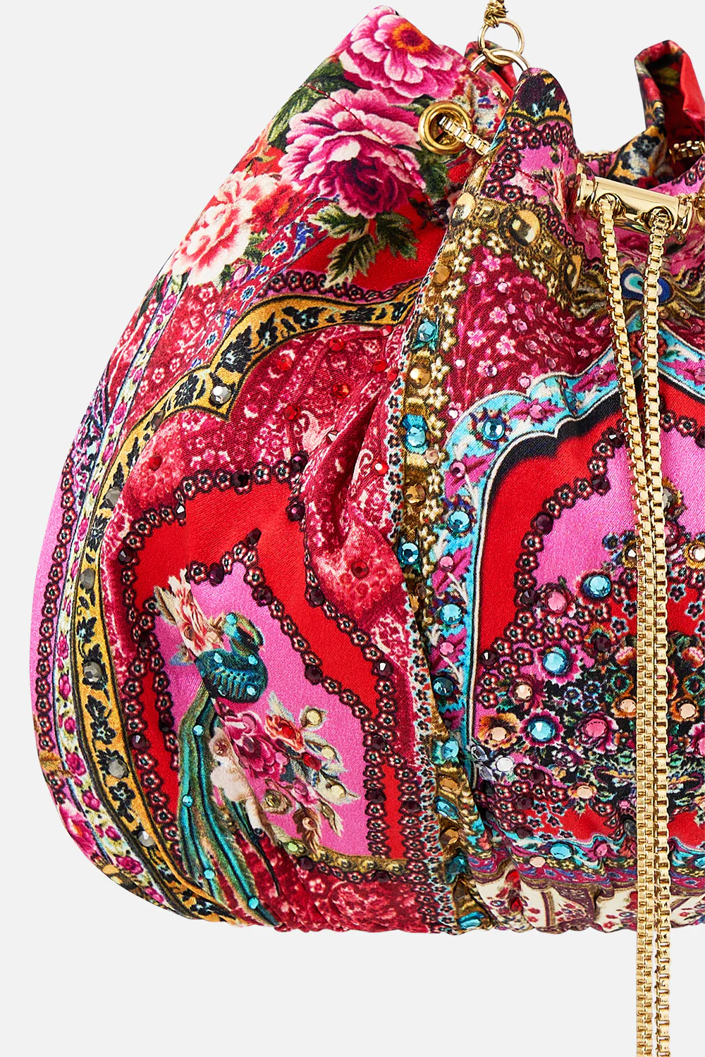 DRAWSTRING POUCH BAG WITH CHAIN STRAP HEIRLOOM EMPIRE - Image 4