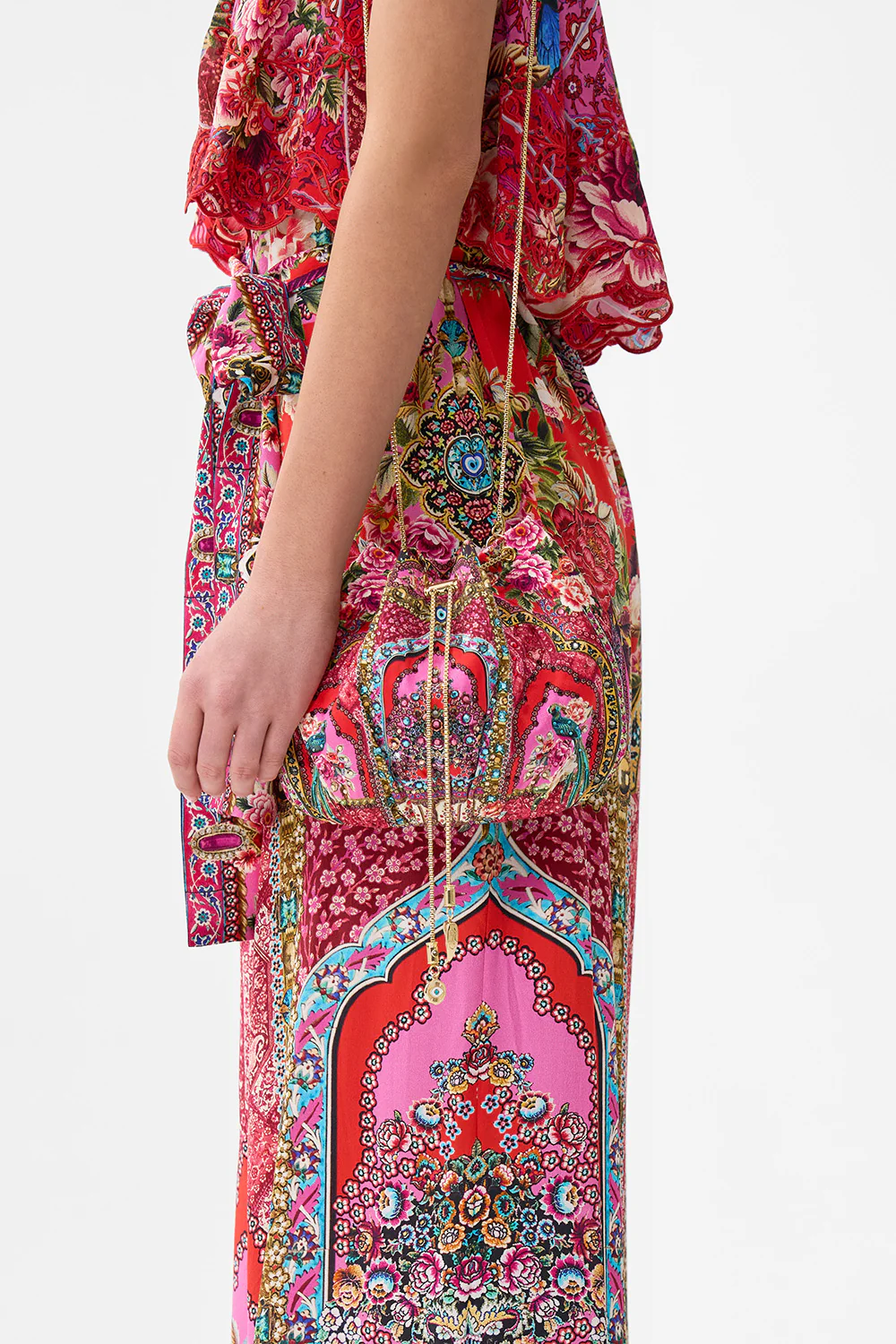DRAWSTRING POUCH BAG WITH CHAIN STRAP HEIRLOOM EMPIRE - Image 7
