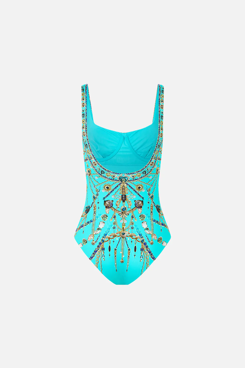 UNDERWIRE SQUARE NECK ONE PIECE WITH SCOOP BACK TOTEMS AND TREASURES - Image 6