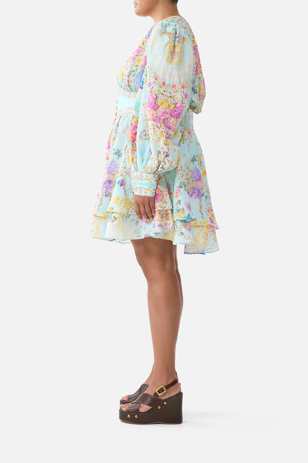 BUTTON FRONT FRILL DRESS BAZAAR BLOOMS - Image 11
