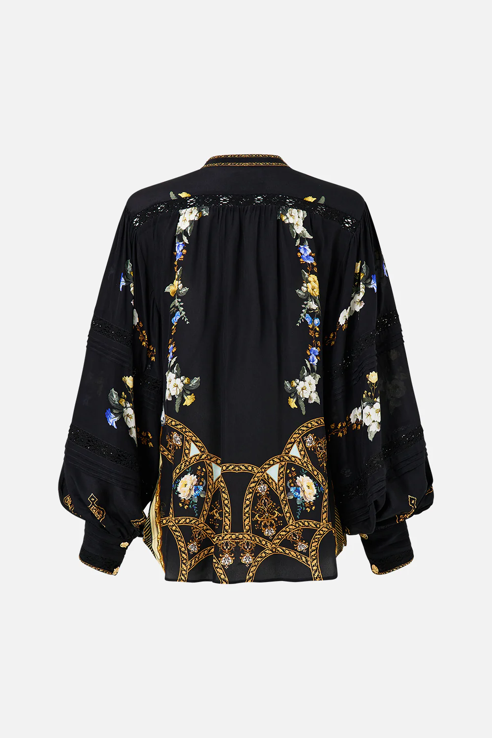 BLOUSON SLEEVE BLOUSE WITH YOKE OTTOMAN ELEGANCE - Image 6