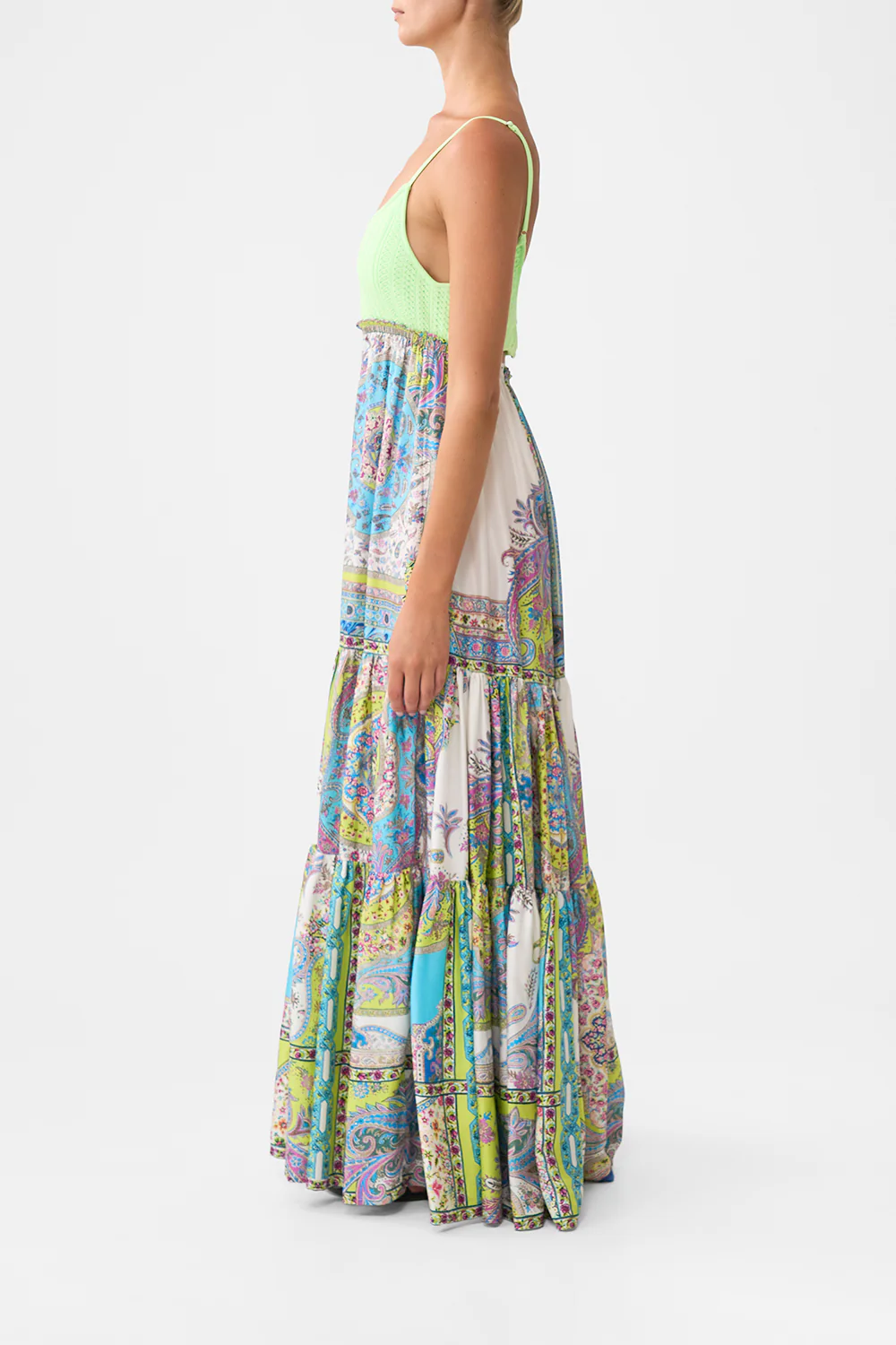 LONG DRESS WITH KNIT FRONT BODICE MAGIC CARPET RIDE - Image 4