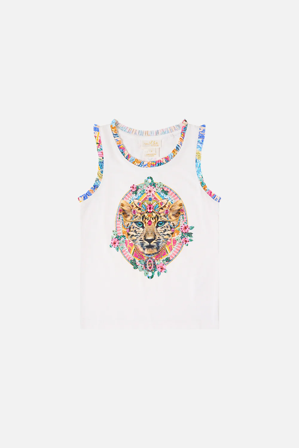 KIDS TANK TOP WITH FRILL EDGE NAVÀS NOUVEAU