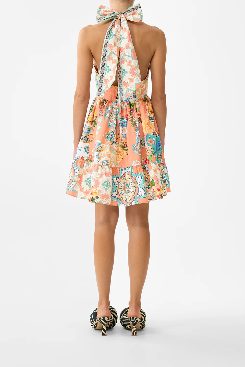 RUFFLE HEM HALTER SHORT DRESS MEET ME IN MALLORCA - Image 2