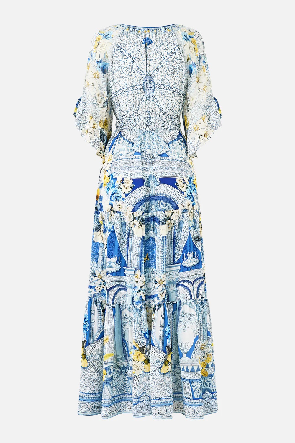RUFFLE SLEEVE LONG DRESS DE NADA GRANADA - Image 7