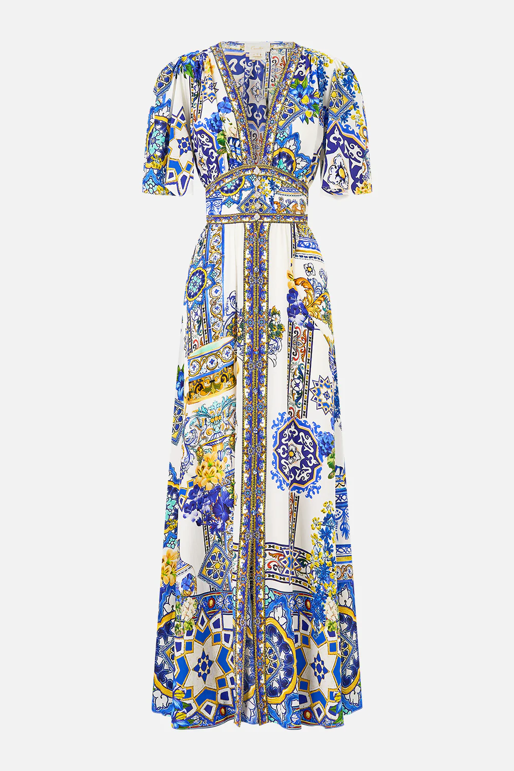 SHAPED WAISTBAND DRESS WITH FLUTTER SLEEVES ESPAÑA NIRVANA - Image 3