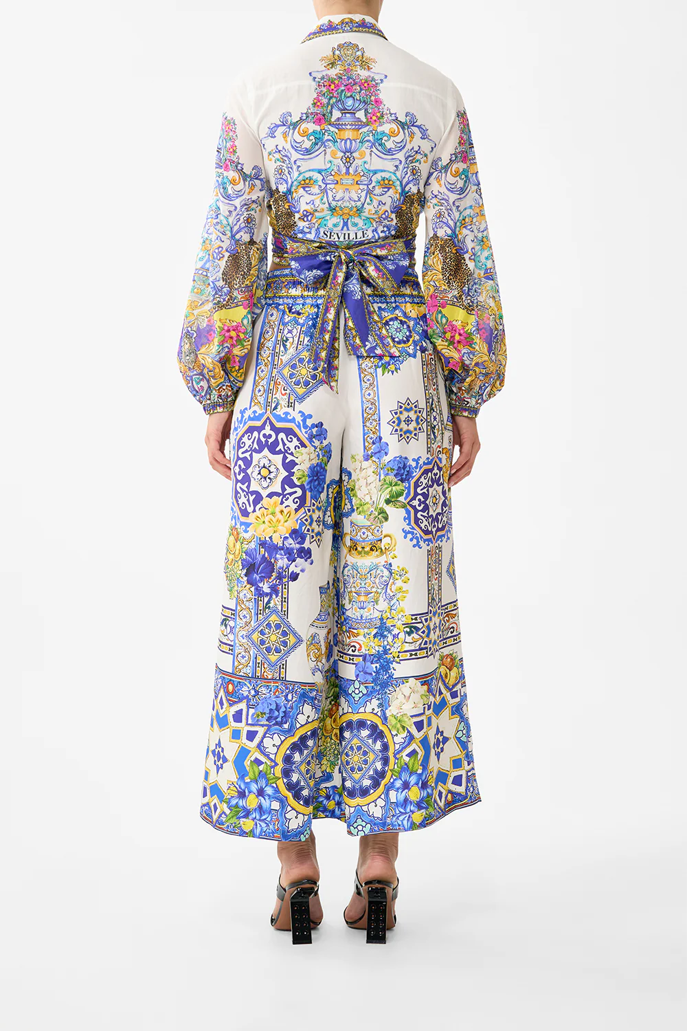 CROPPED WIDE LEG PANEL PANT ESPAÑA NIRVANA - Image 2