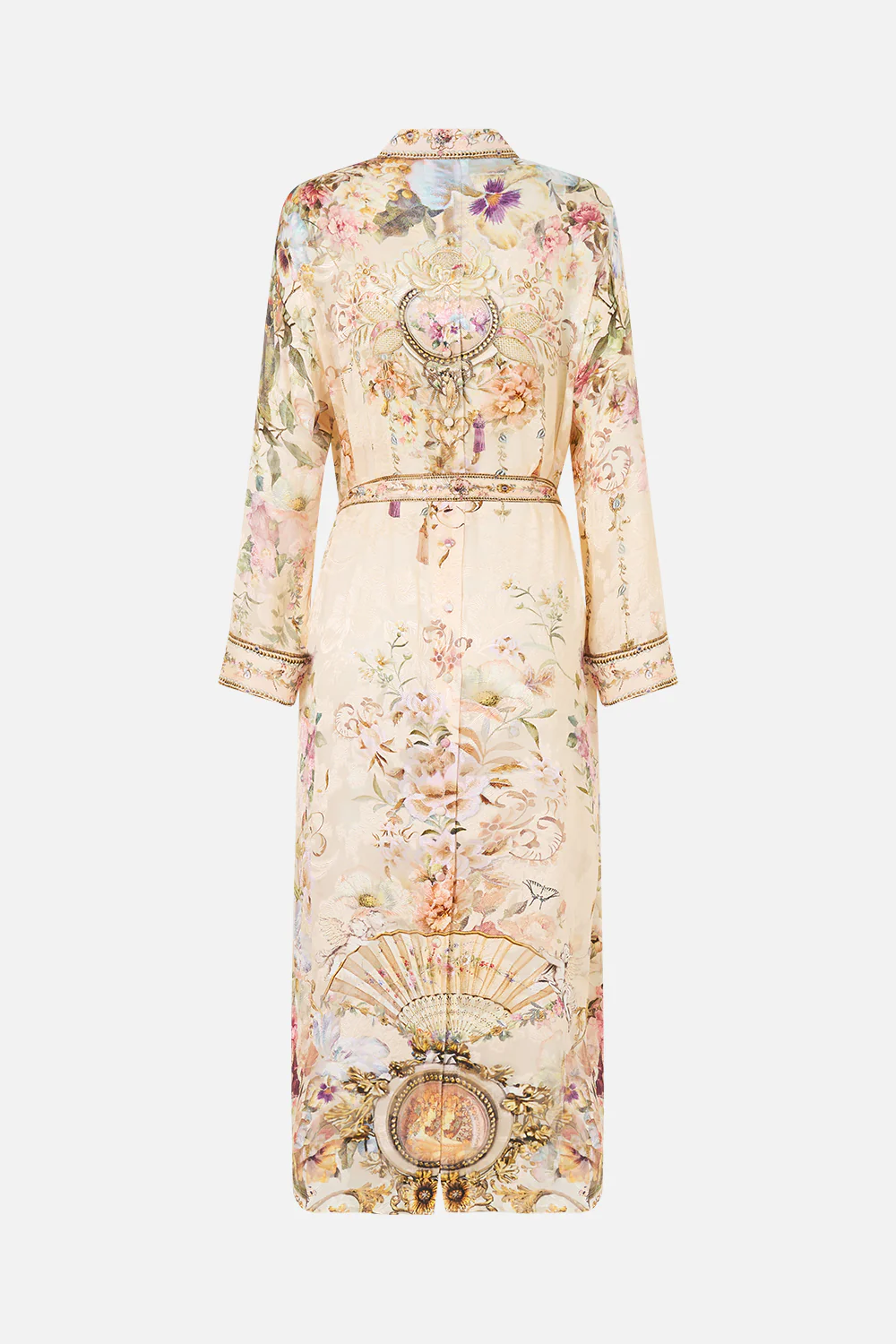 SHIRT DRESS WITH BACK BUTTON DETAIL ADORNED IN ARANJUEZ - Image 2