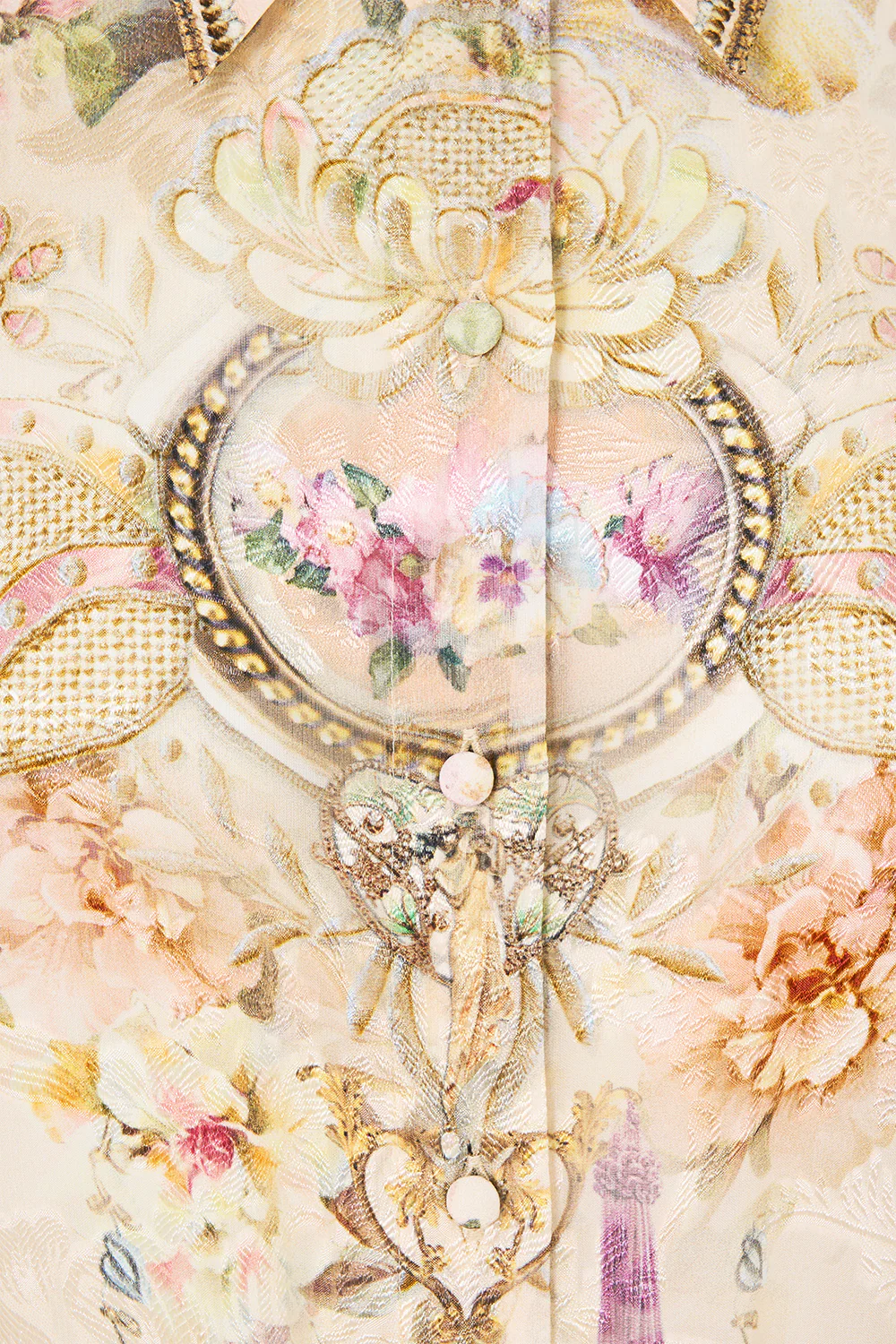 SHIRT DRESS WITH BACK BUTTON DETAIL ADORNED IN ARANJUEZ - Image 3