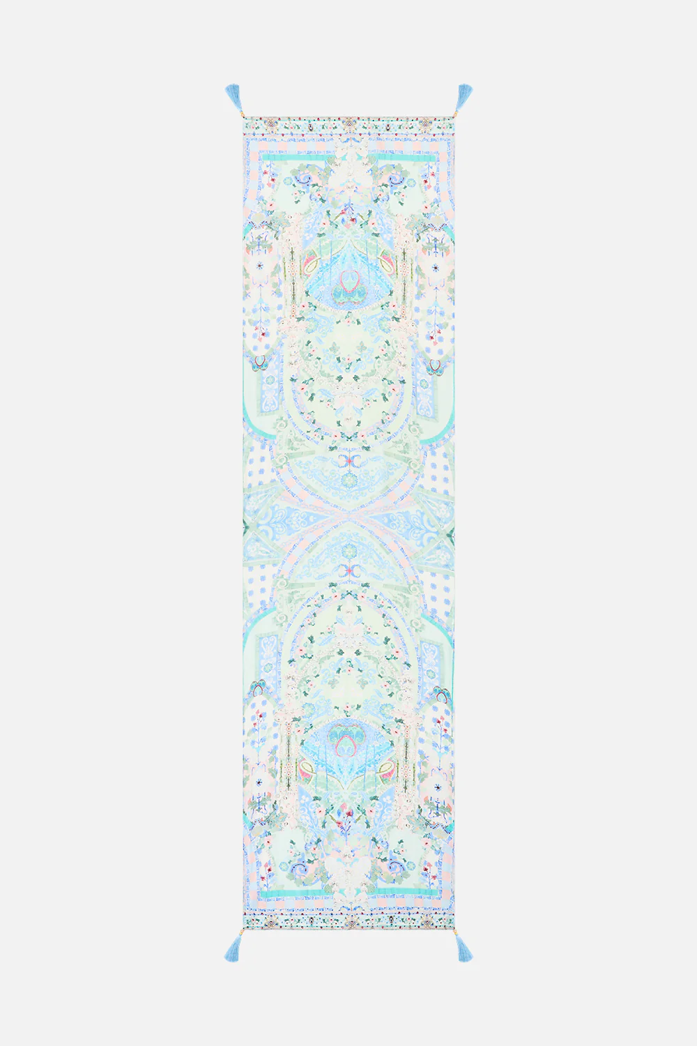LONG SILK CRINKLE CHIFFON SCARF MIDSUMMER MOSAICS - Image 2