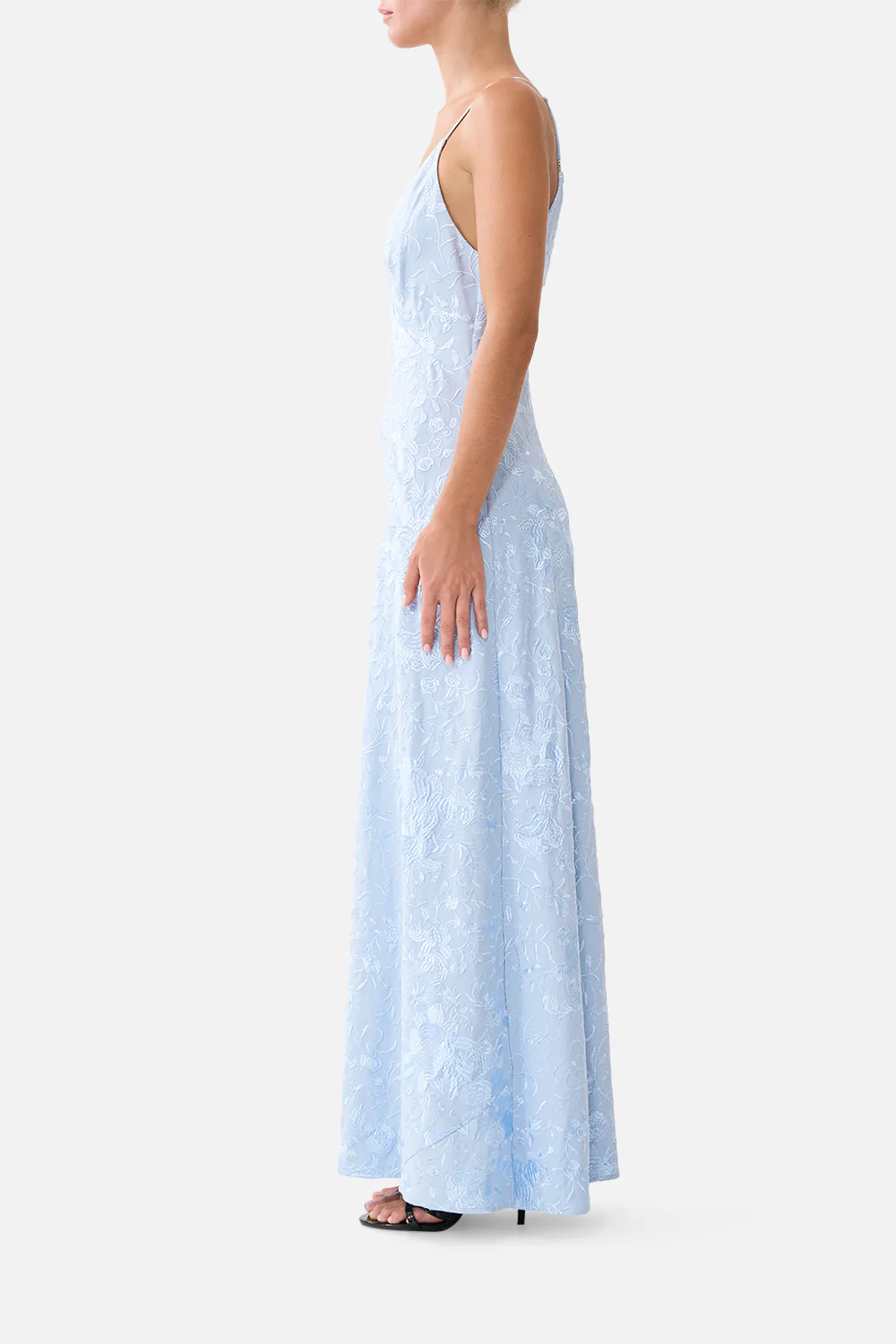 V NECK FULL LENGTH BIAS SLIP DRESS SEVILLE SWEETHEART - Image 4