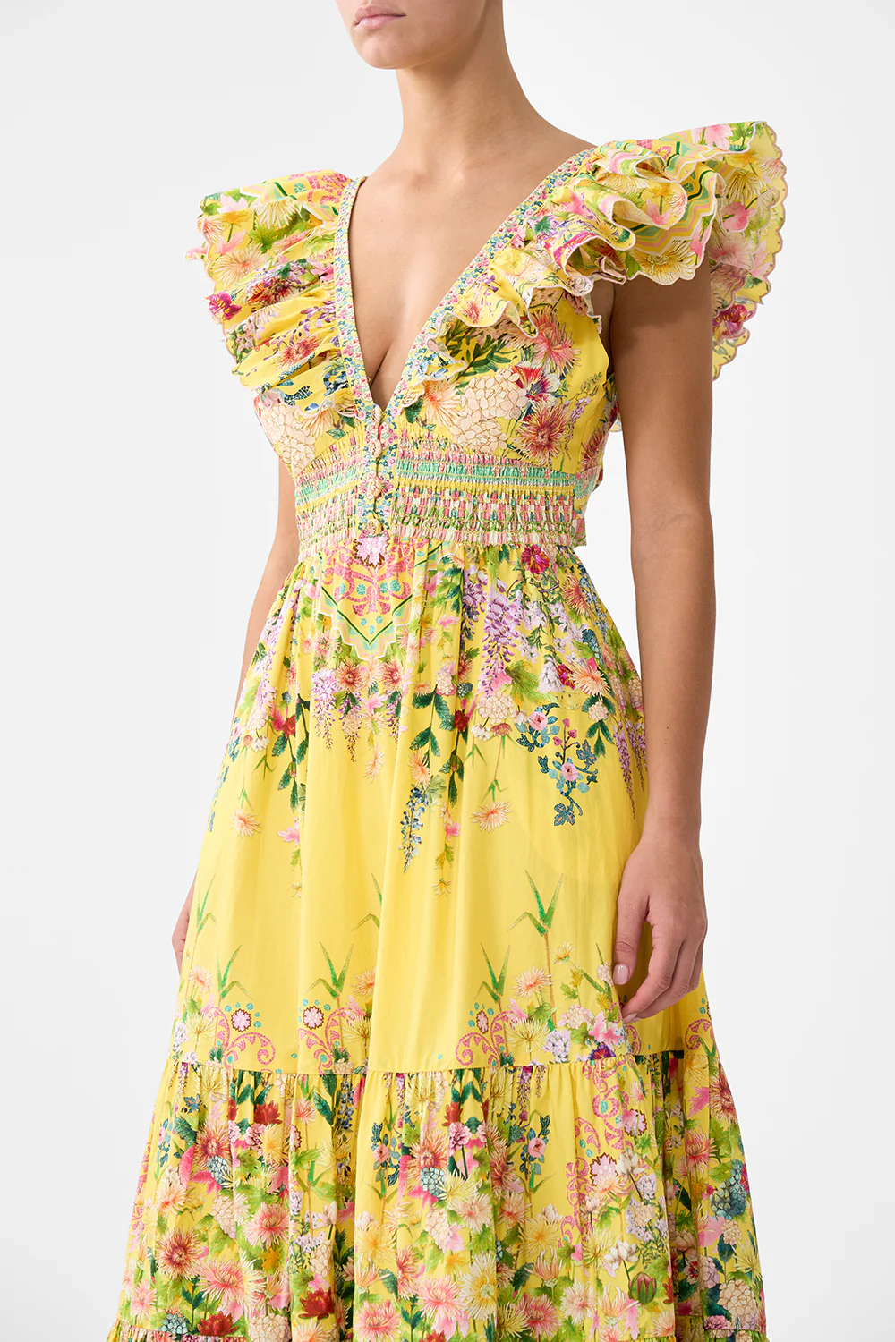 TIERED DRESS WITH NECK FRILL LADY LIMONADA - Image 5