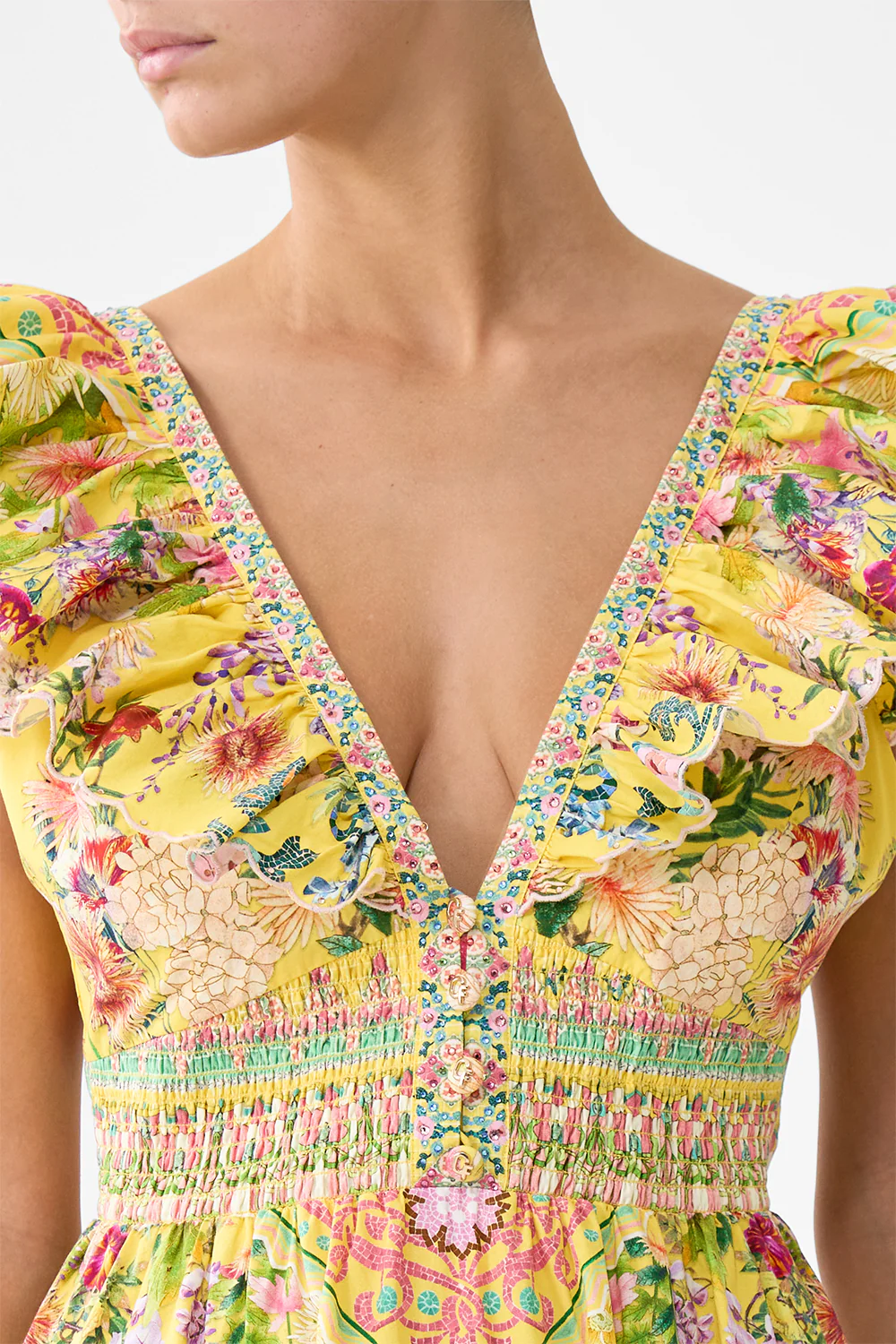 TIERED DRESS WITH NECK FRILL LADY LIMONADA - Image 7