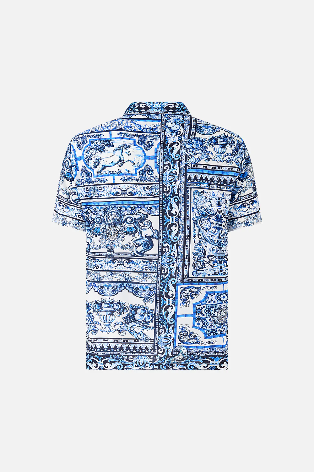 SHORT SLEEVE CAMP COLLARED SHIRT A TILED WONDERLAND - Image 6