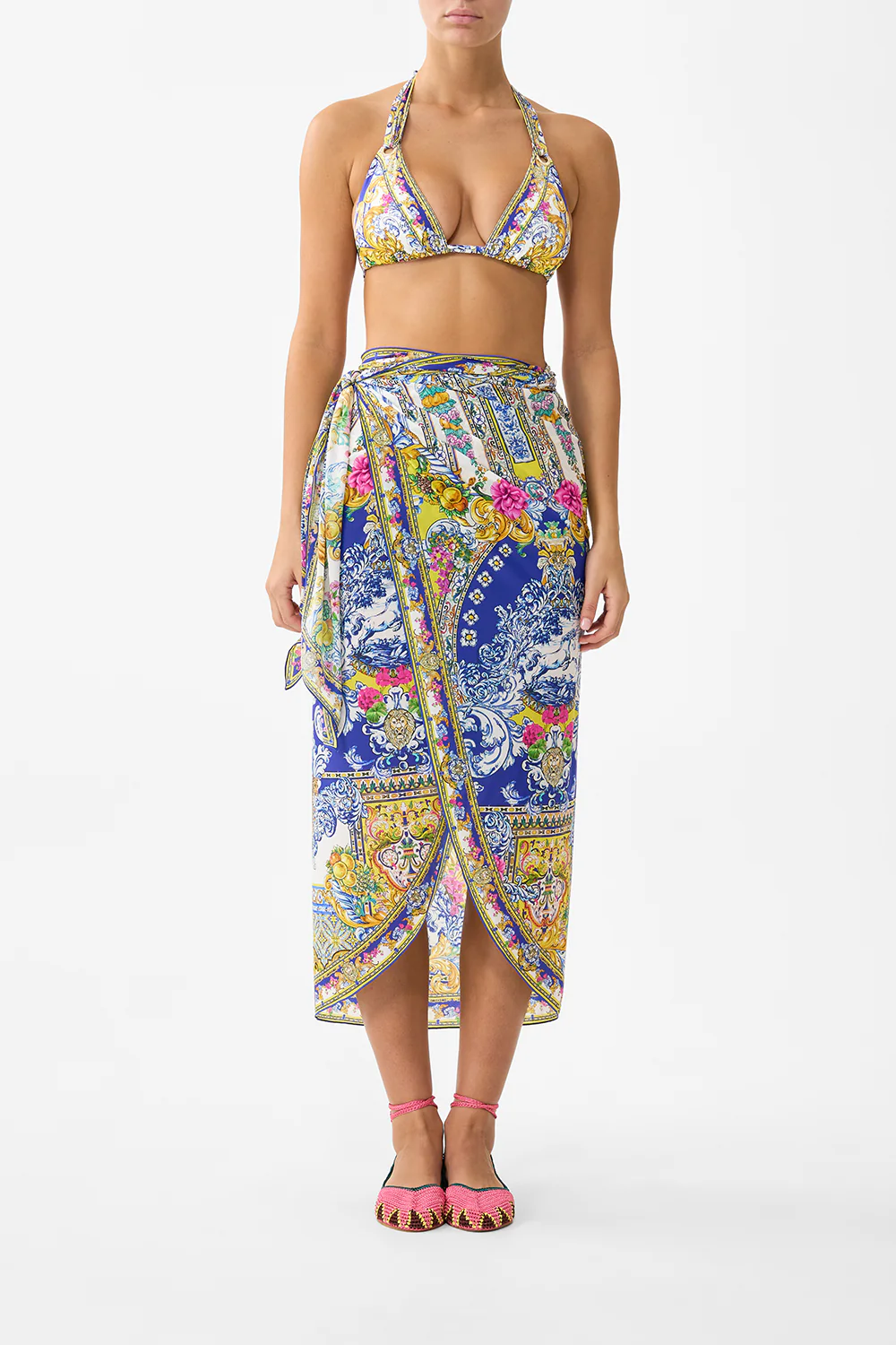 EYELET WRAP LONG SARONG WITH TIE WAIST ESPAÑA NIRVANA