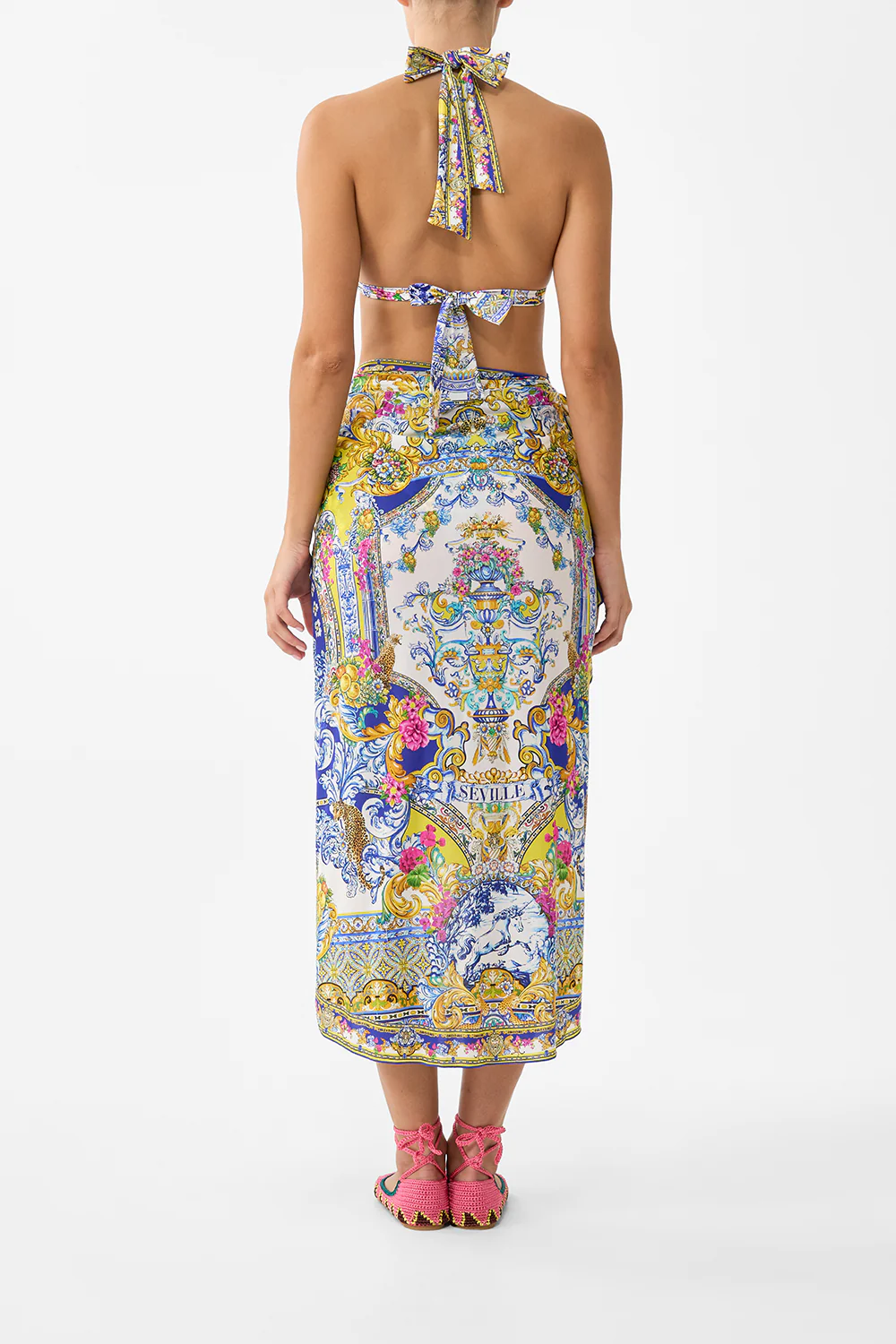 EYELET WRAP LONG SARONG WITH TIE WAIST ESPAÑA NIRVANA - Image 2