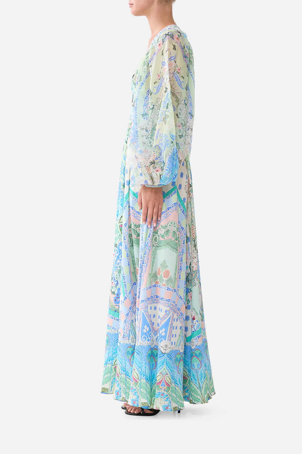 LACE UP FRONT LONG DRESS MIDSUMMER MOSAICS - Image 4