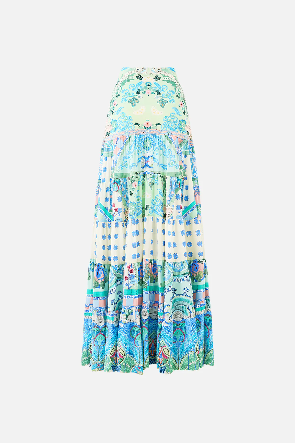 JERSEY SPLICED TIERED SKIRT MIDSUMMER MOSAICS - Image 7