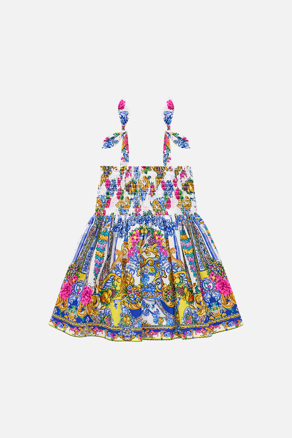 BABIES WIDE STRAP TIE SHOULDER SHIRRED DRESS ESPAÑA NIRVANA - Image 2