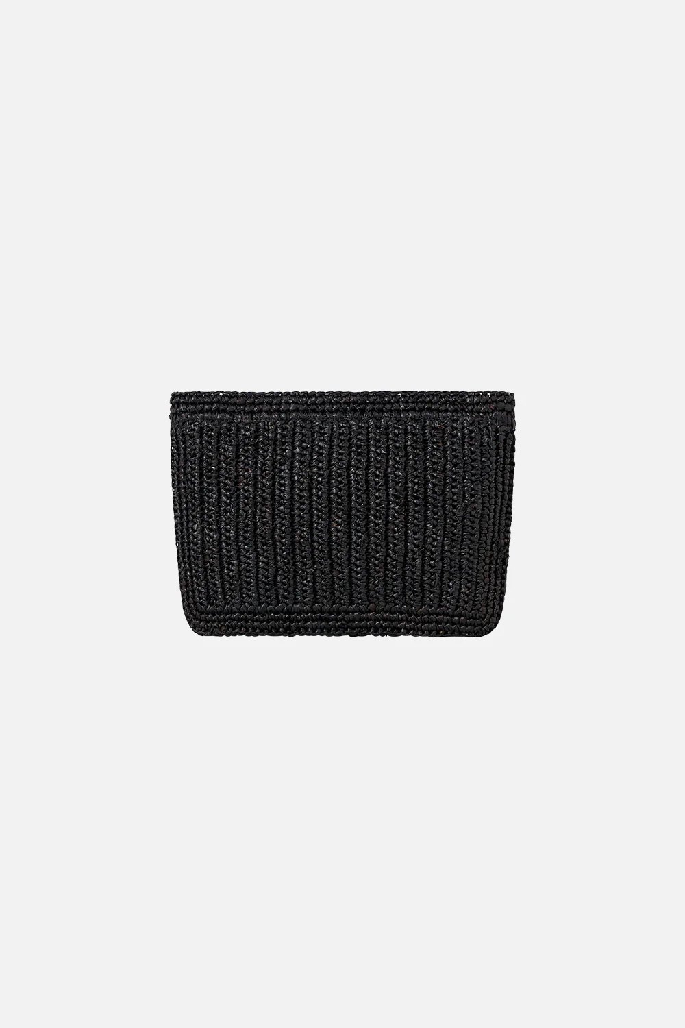 RAFFIA CLUTCH WITH CHARMS SOLID BLACK - Image 2