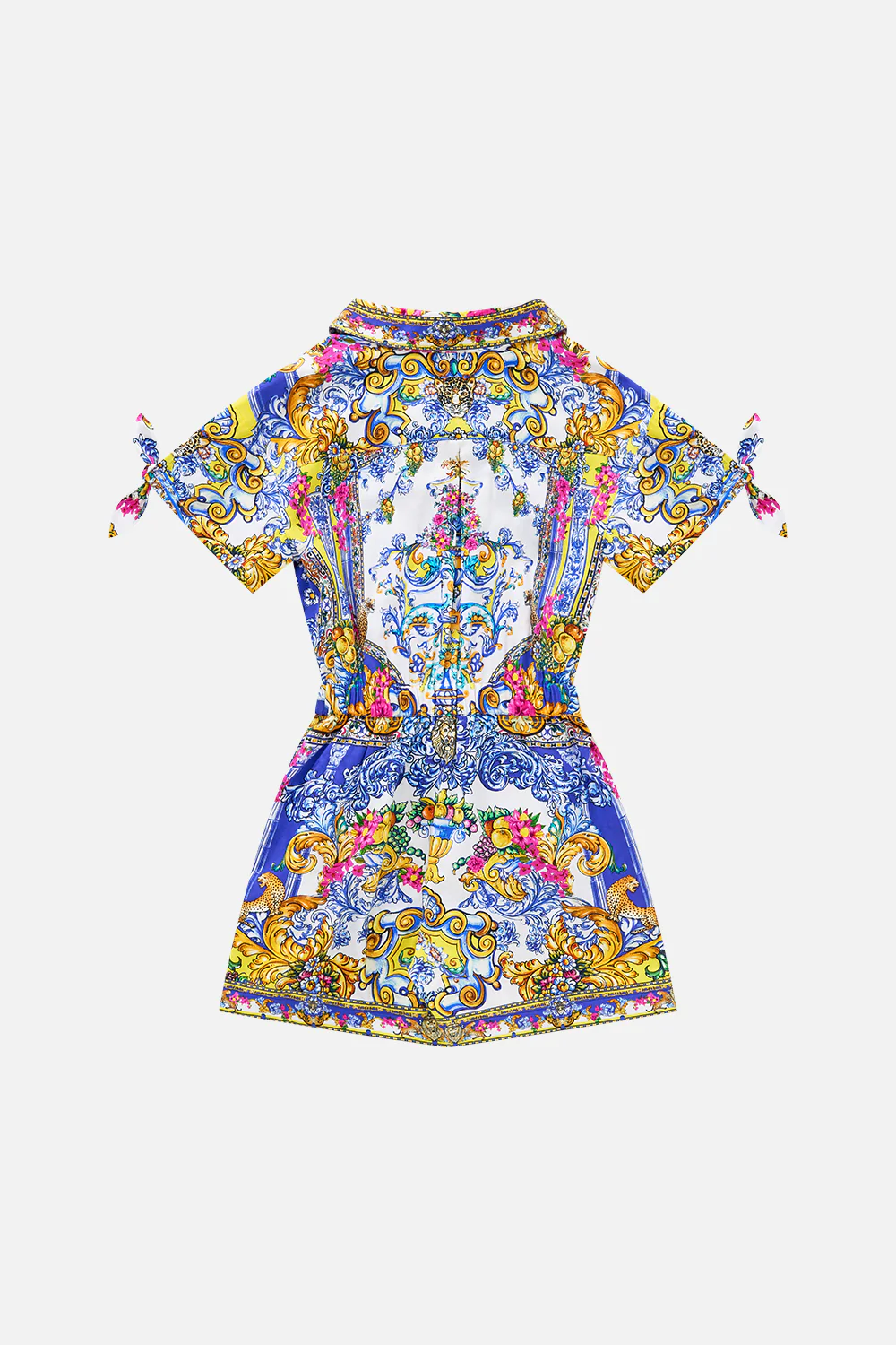 KIDS SHIRT PLAYSUIT WITH SHORT TIE SLEEVE ESPAÑA NIRVANA - Image 2