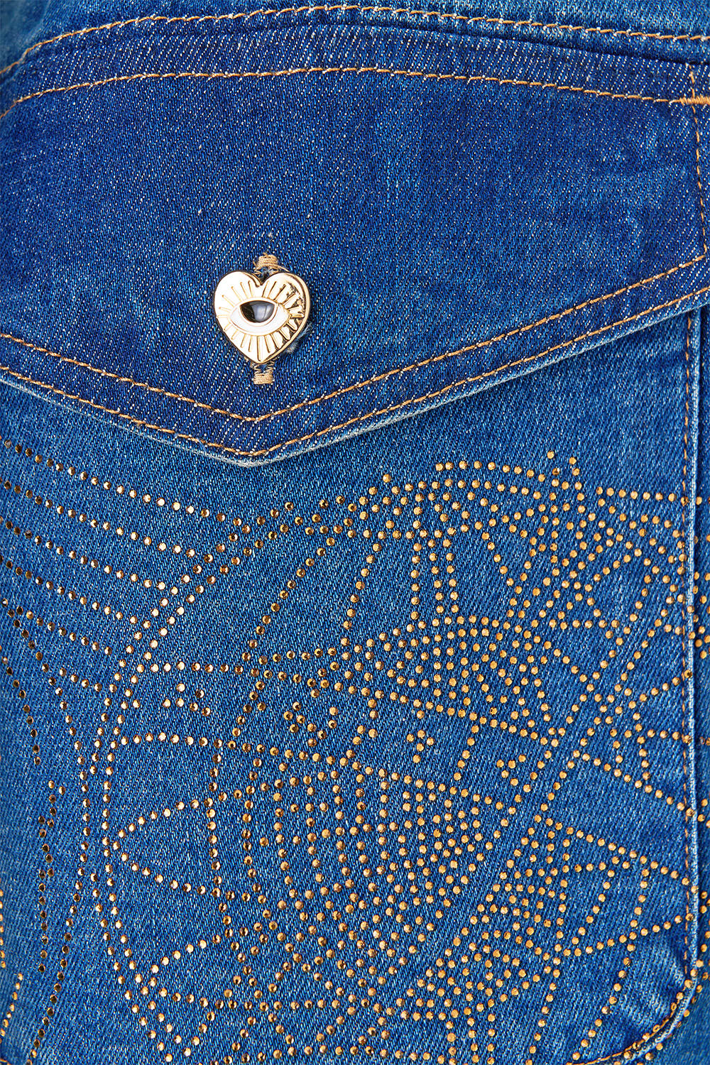 JENNA ZODIAC ZONE BELTED MINI DRESS DENIM - Image 8