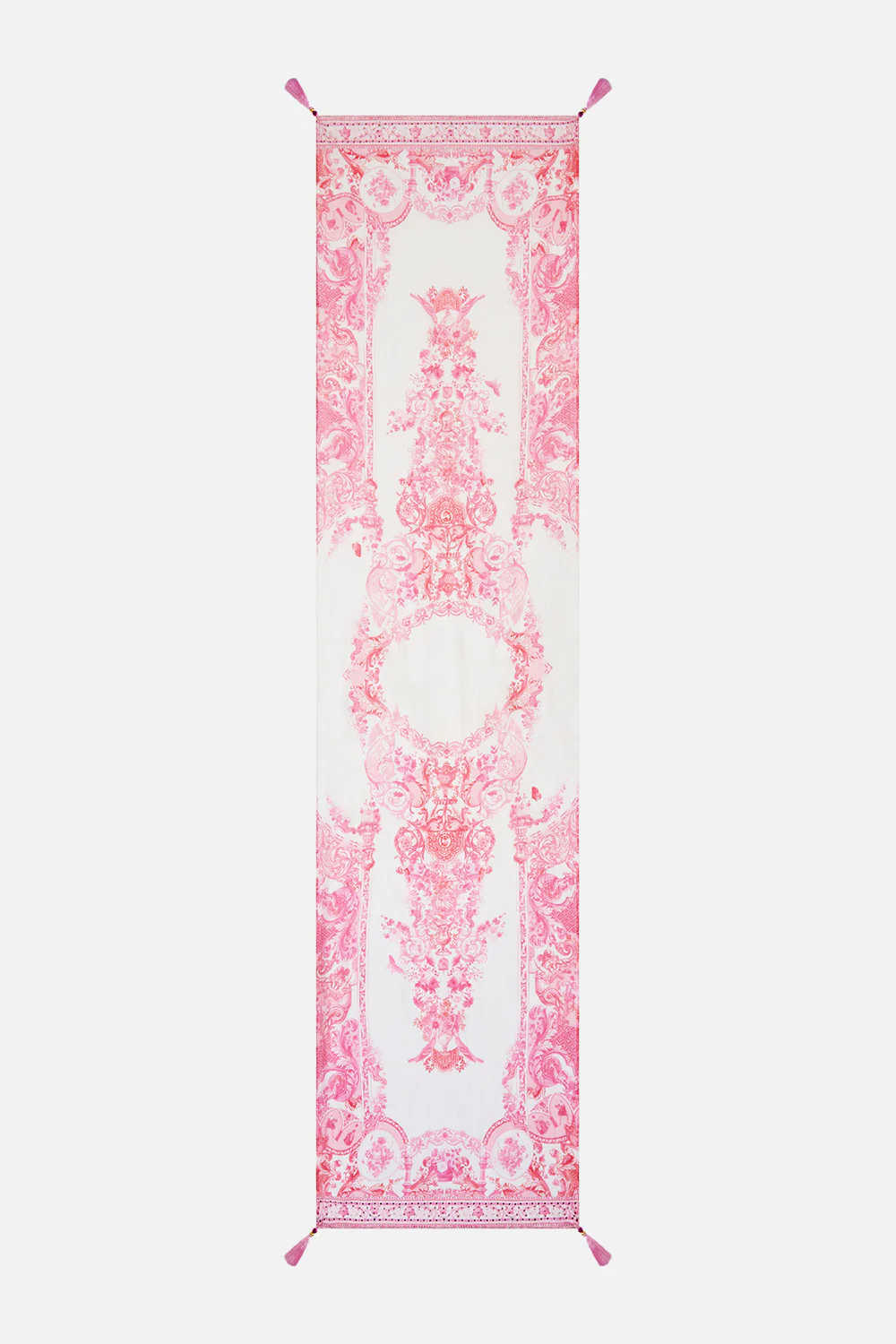 LONG SILK CRINKLE CHIFFON SCARF LIVIN LA VIDA ROSA - Image 2