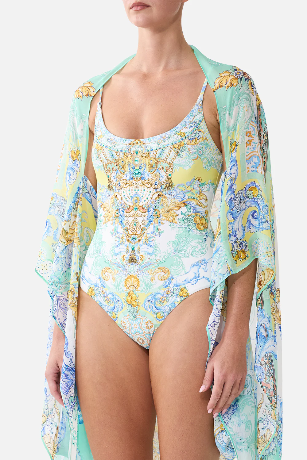 SILK CHIFFON SHRUG DIAL UP THE TILES - Image 5