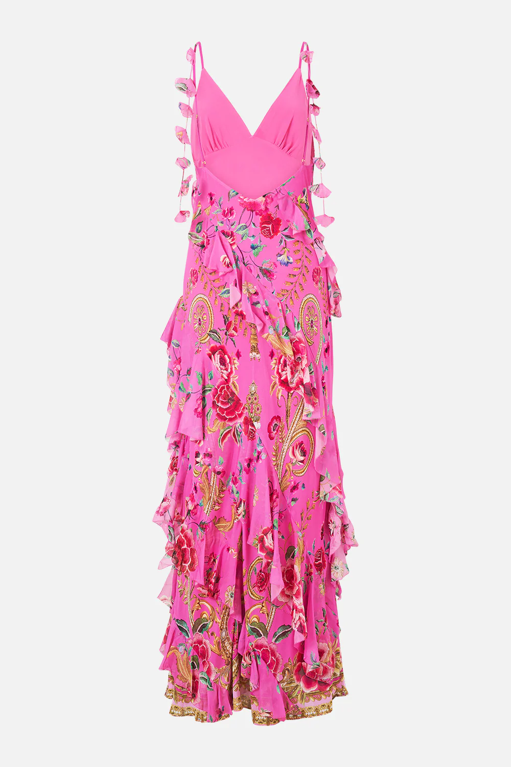 ASYMMETRICAL RUFFLE SLIP DRESS MATADORA FLORA - Image 7