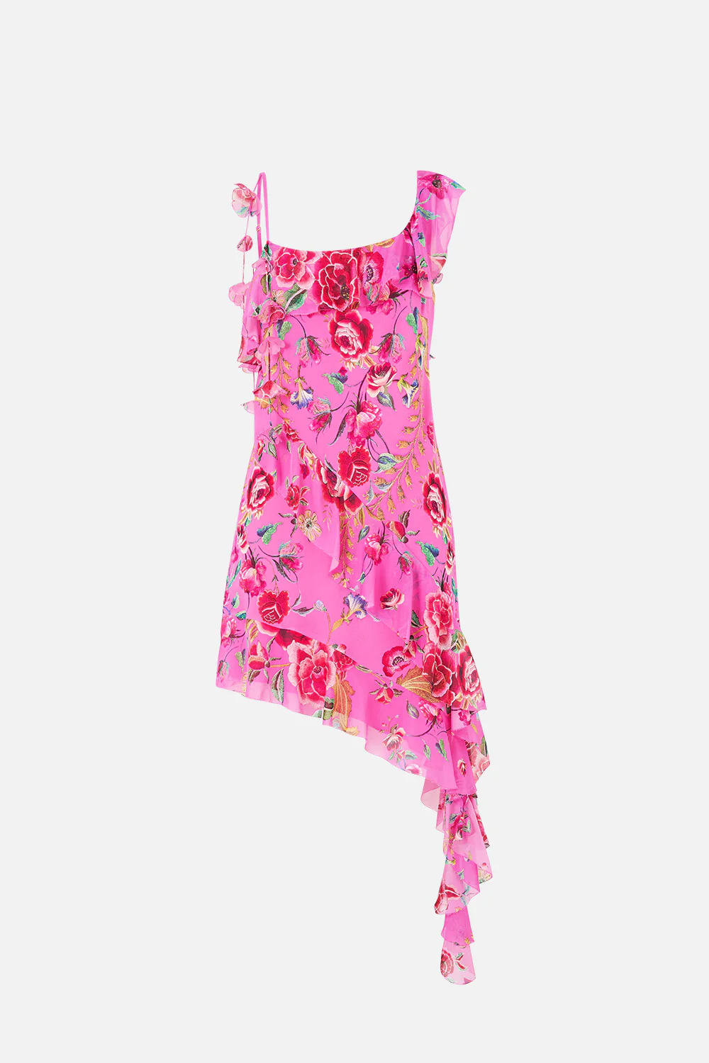 ASYMMETRIC HEM RUFFLE DRESS MATADORA FLORA - Image 3