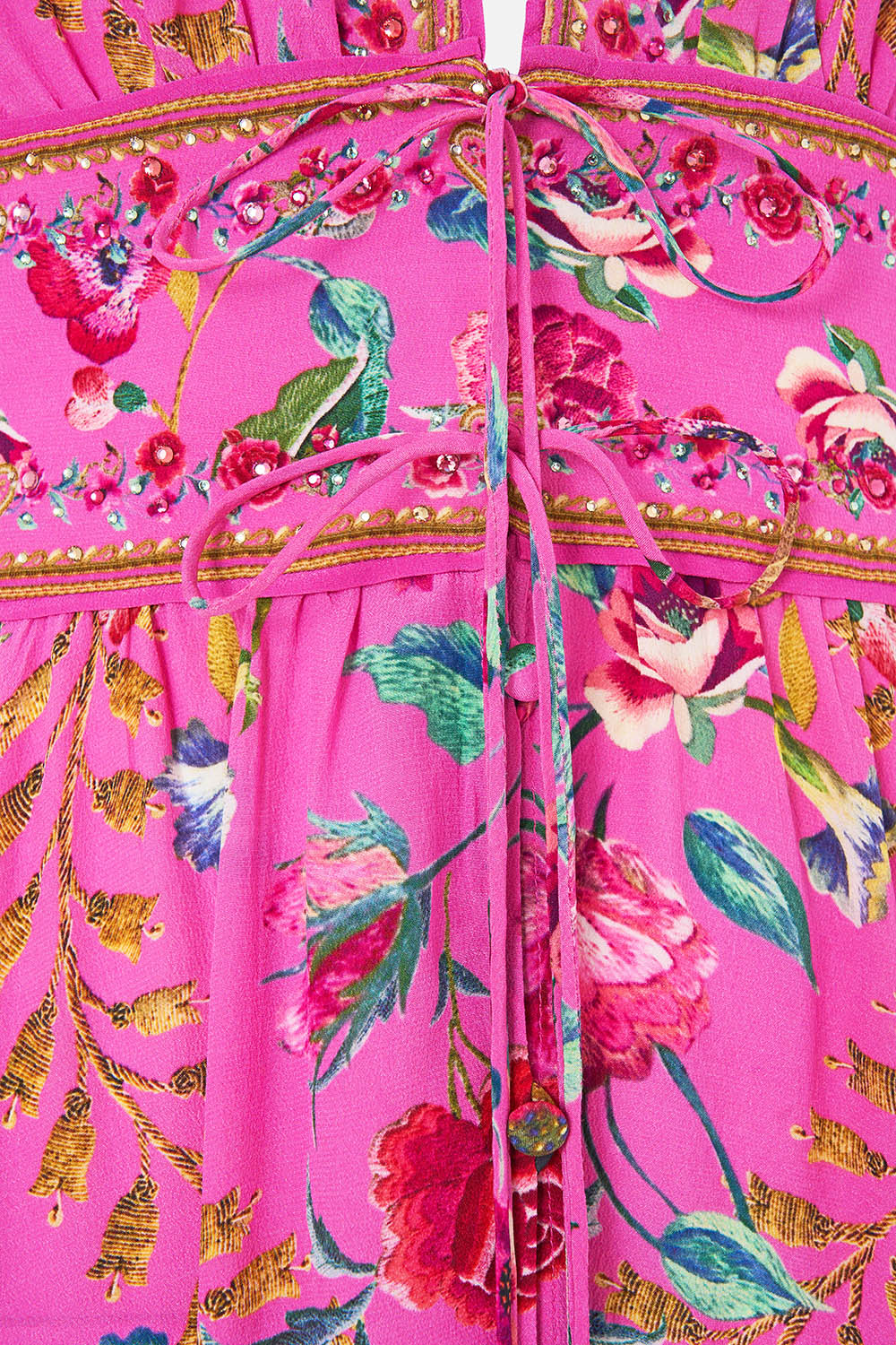 V-NECK TIE FRONT MIDI DRESS MATADORA FLORA - Image 7
