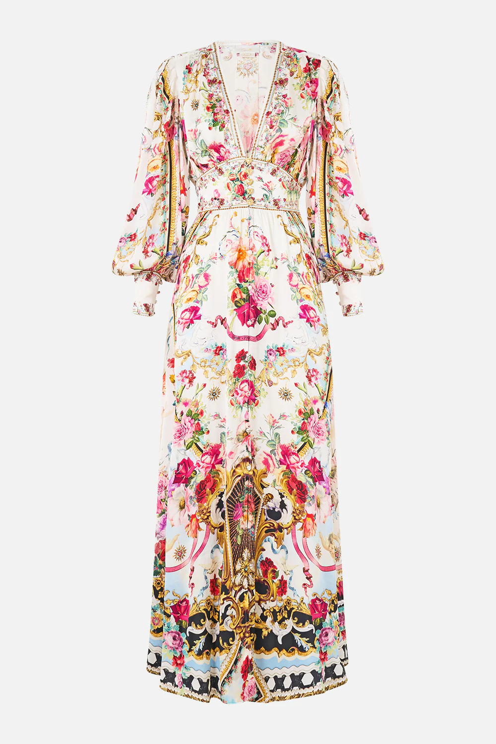 SHAPED WAISTBAND DRESS WITH GATHERED SLEEVES TORERO LIBERTINE - Image 3