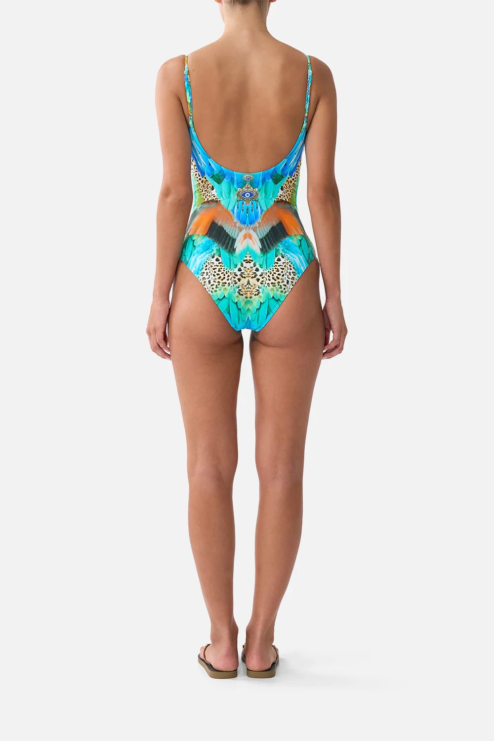 SCOOP NECK ONE PIECE WITH SCOOP BACK JUNGLE FLIGHT - Image 2