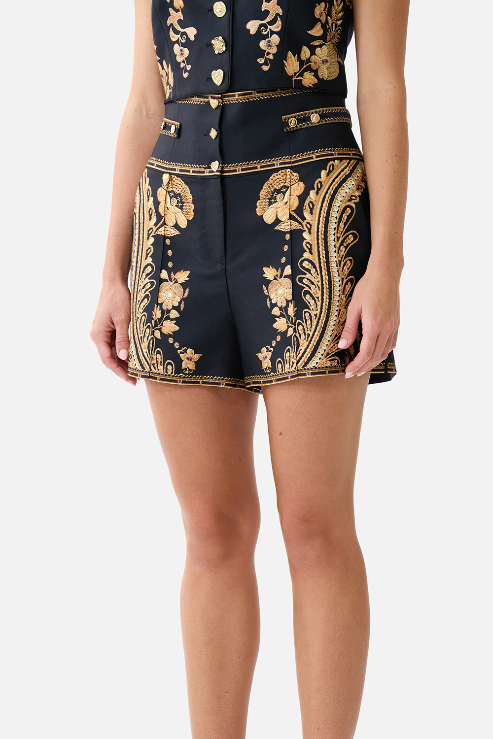 HIGH WAIST SHORT WITH BUTTON DETAIL TAURUS RISING - Image 5