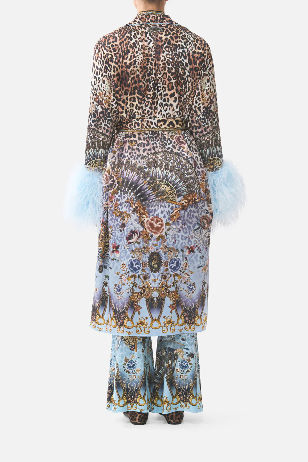 SPLIT CUFF SOFT COAT WITH FEATHERS FIESTA, SIESTA, REPEAT - Image 2