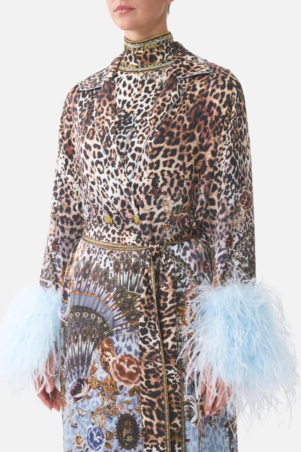 SPLIT CUFF SOFT COAT WITH FEATHERS FIESTA, SIESTA, REPEAT - Image 5