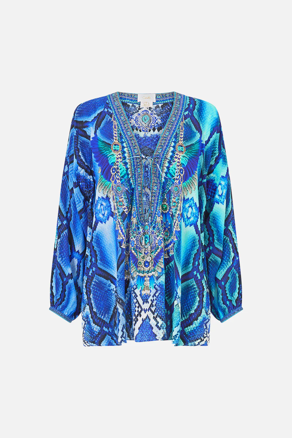 LACE UP BLOUSE THE SAPPHIRE SERPENT - Image 3