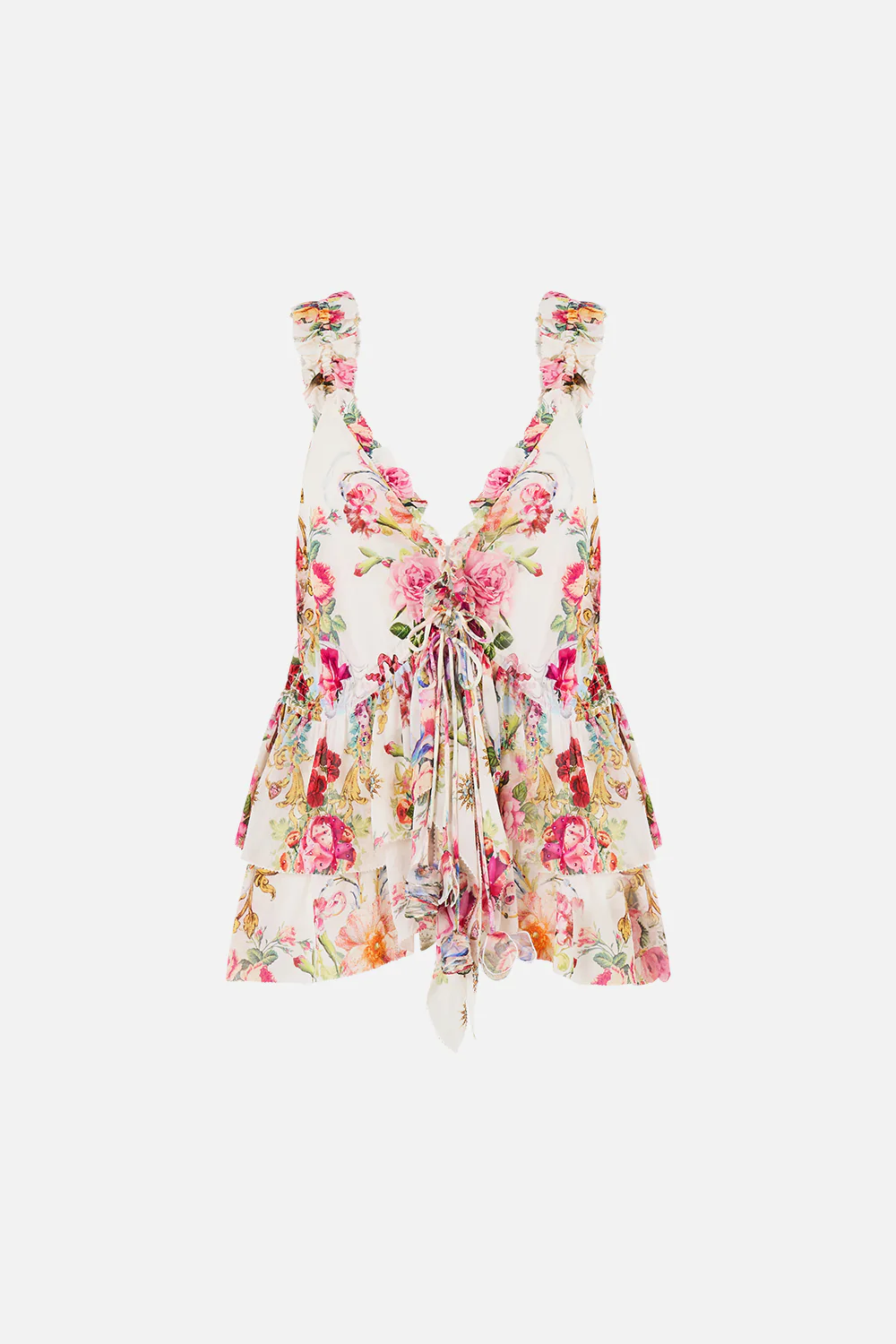 RUFFLE TOP WITH TIE FRONT DETAIL TORERO LIBERTINE - Image 3