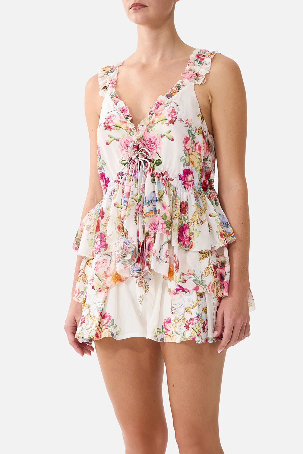 RUFFLE TOP WITH TIE FRONT DETAIL TORERO LIBERTINE - Image 5