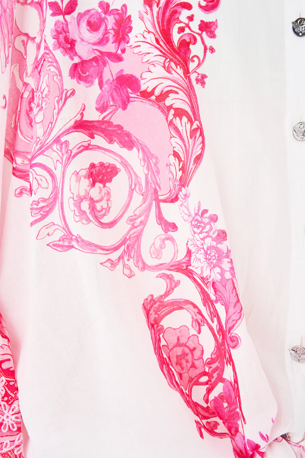 TIE FRONT SHIRT WITH SLEEVE FRILL LIVIN LA VIDA ROSA - Image 7