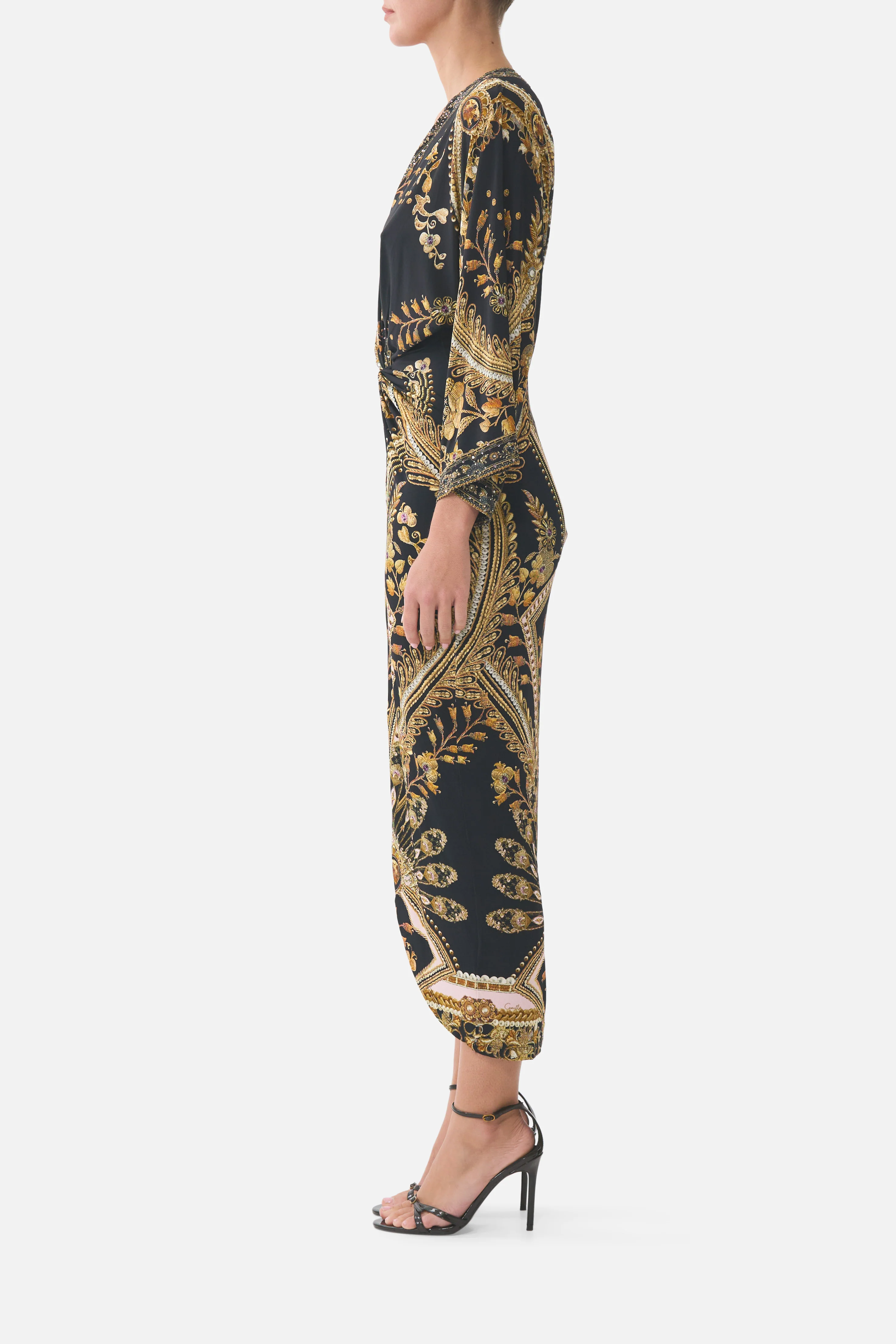 LONG SPLIT FRONT TWIST DRESS TAURUS RISING - Image 3