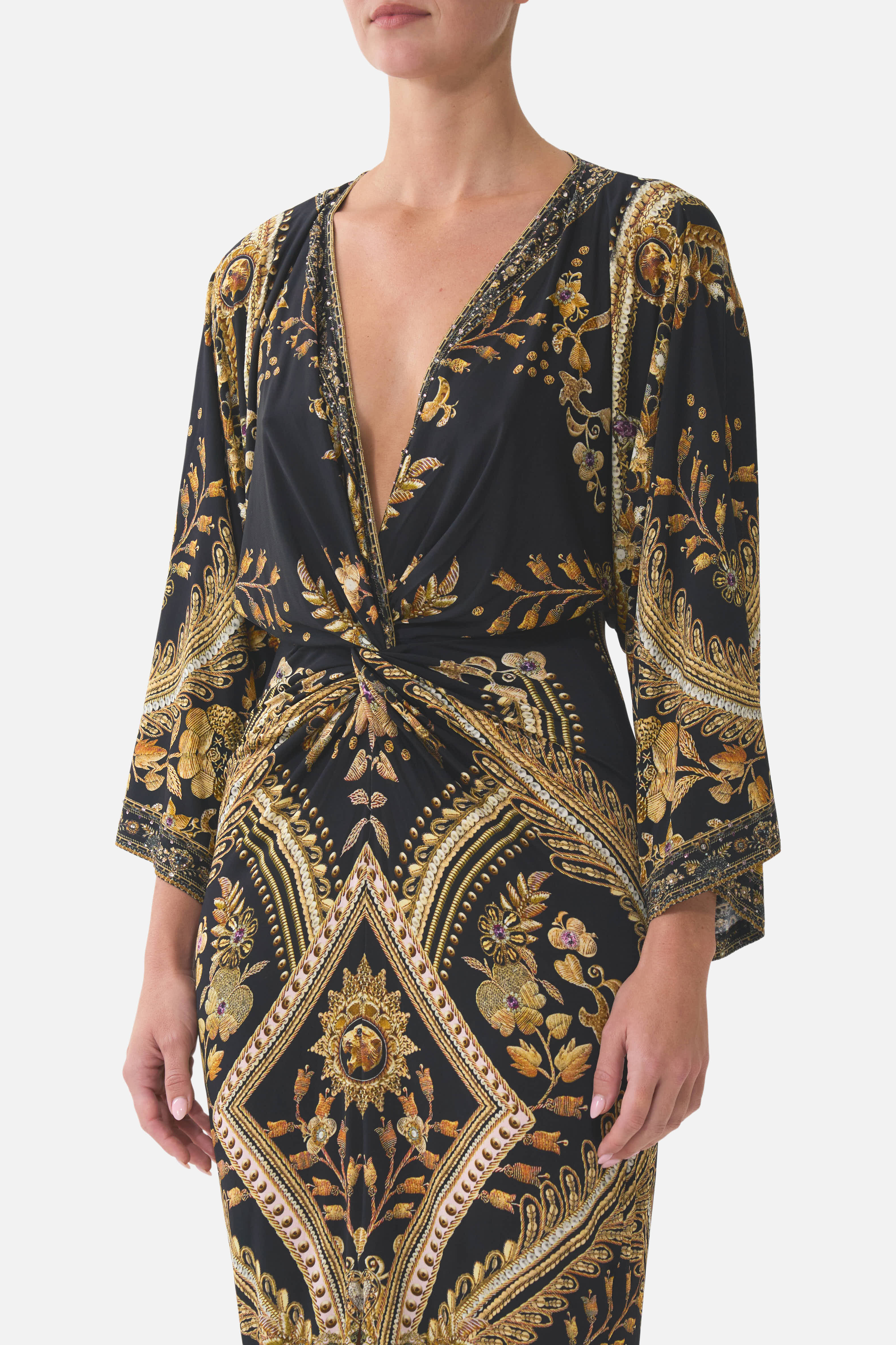 LONG SPLIT FRONT TWIST DRESS TAURUS RISING - Image 4