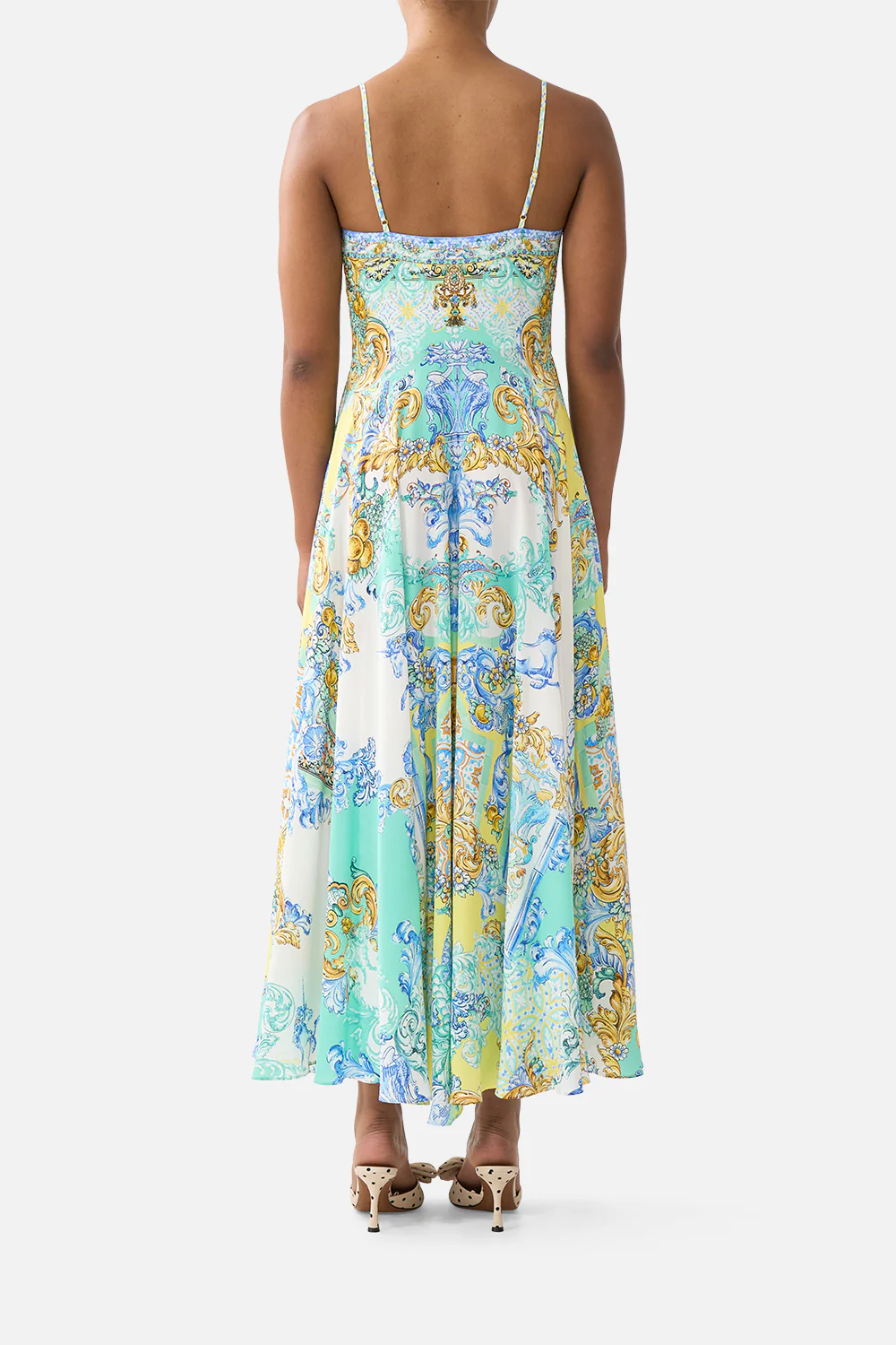 LONG DRESS WITH TIE FRONT DIAL UP THE TILES - Image 2