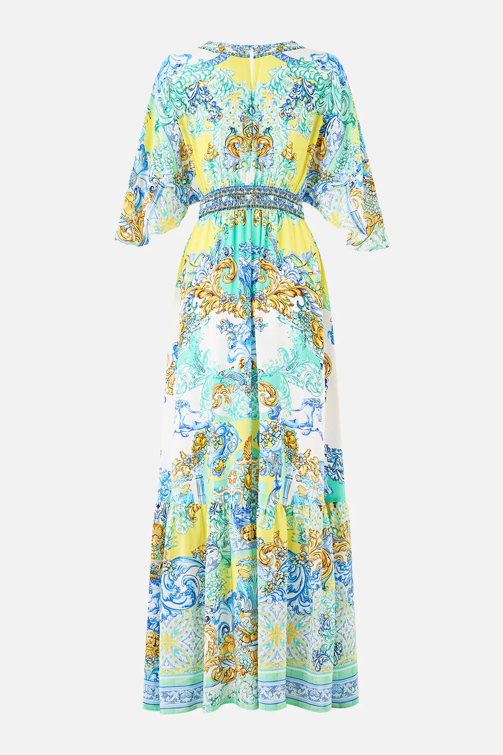 WAISTED DRESS WITH HEM RUFFLE DIAL UP THE TILES - Image 6