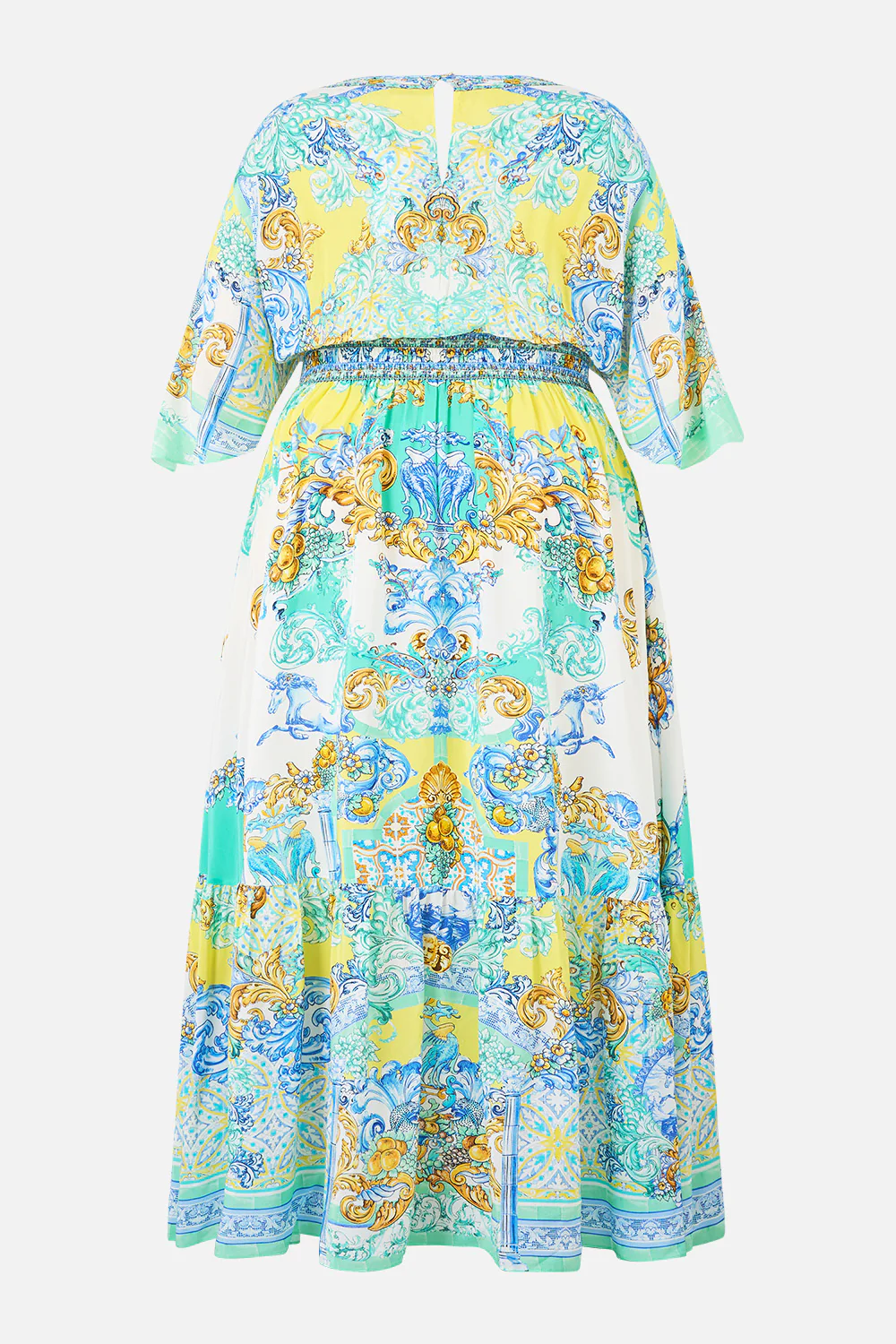 WAISTED DRESS WITH HEM RUFFLE DIAL UP THE TILES - Image 9