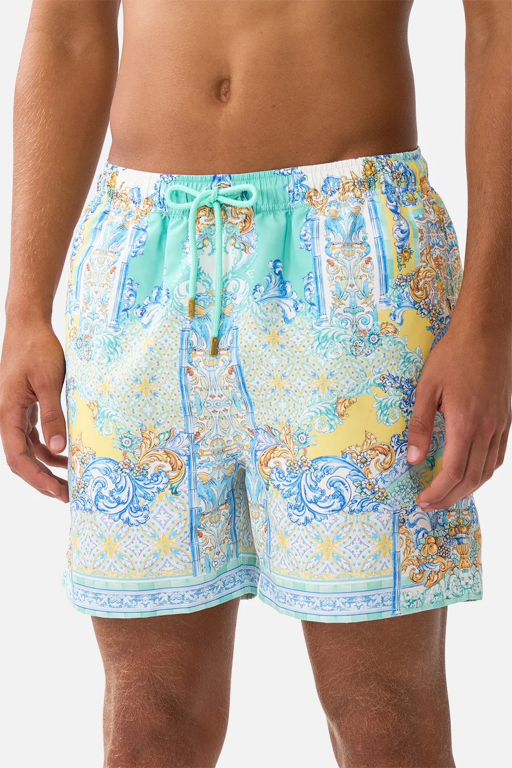 MID LENGTH BOARDSHORT WITH ELASTIC WAIST DIAL UP THE TILES - Image 5